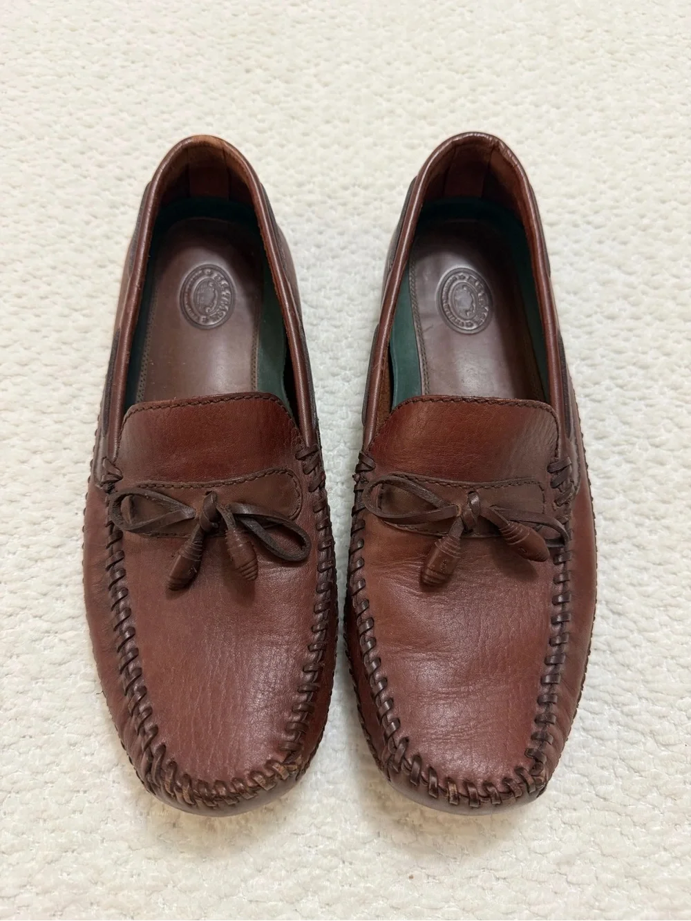 H. S. Trask Brown Leather Moccasin Toe Drivers Men’s Size 11.5